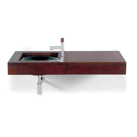Whitehaus Antonio Miro Lrg Iroko Wood Wall Mount Counter Top Unit W/ Integral Dr AMMT02